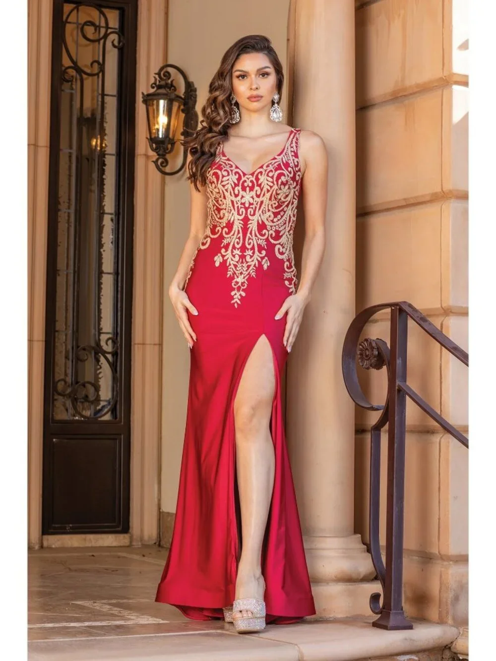 NEW BURGUNDY Evening Gown Floor Length Formal Elegant Stunning 4325